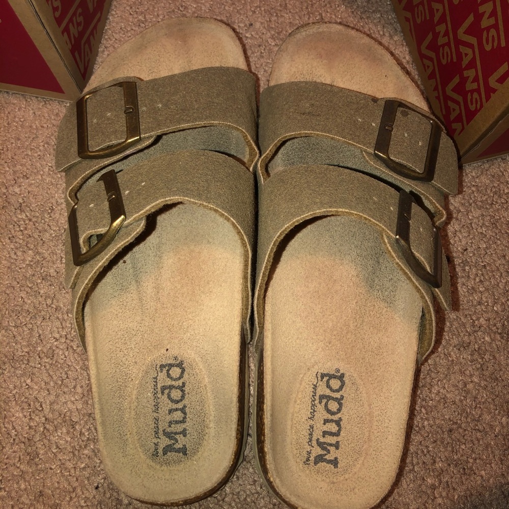 Muddy sandals